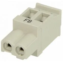 BUDERUS Borne De Raccordement Pour Sonde De Ballon 2 Pôles Gris FB